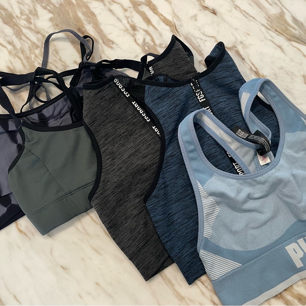 Women's Assorted Sports Bras - Black, Gray, Blue
